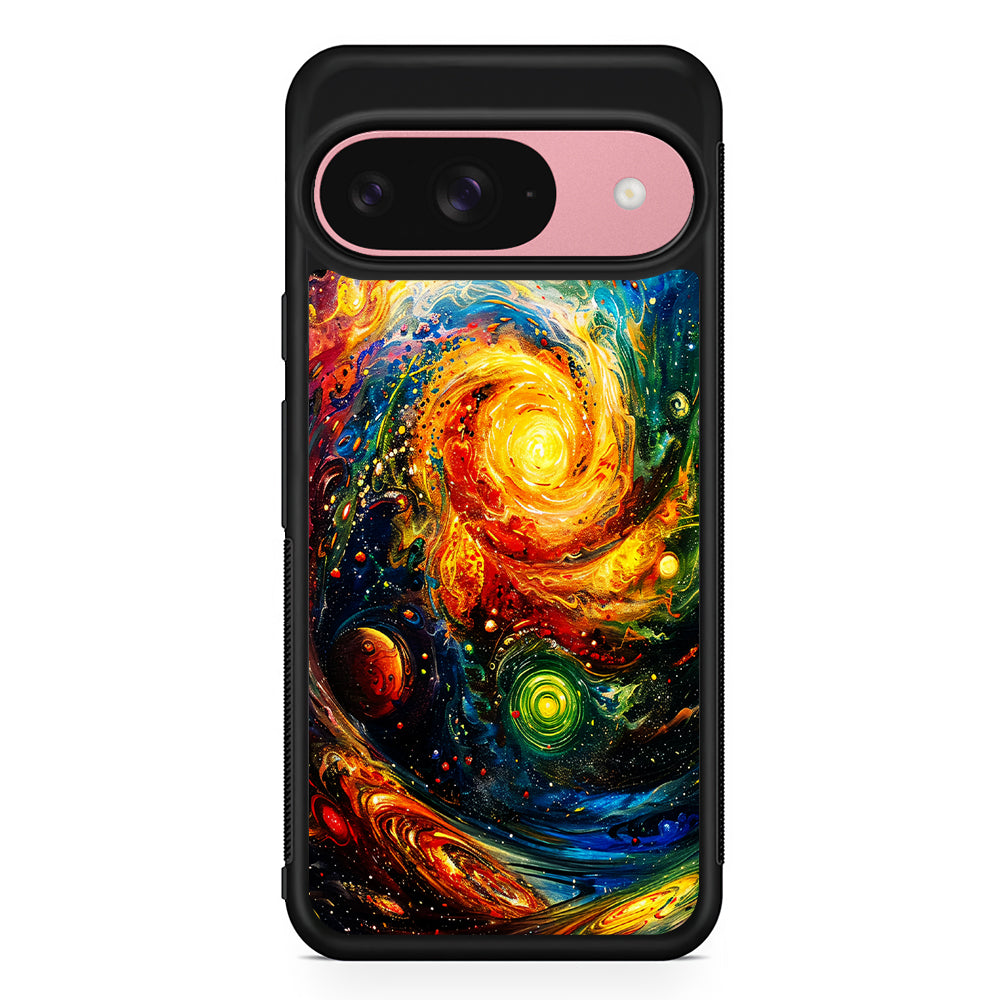 Cosmic Space World of Planets Google Pixel 9 Case | Google Pixel 9 Protective Rubber Case
