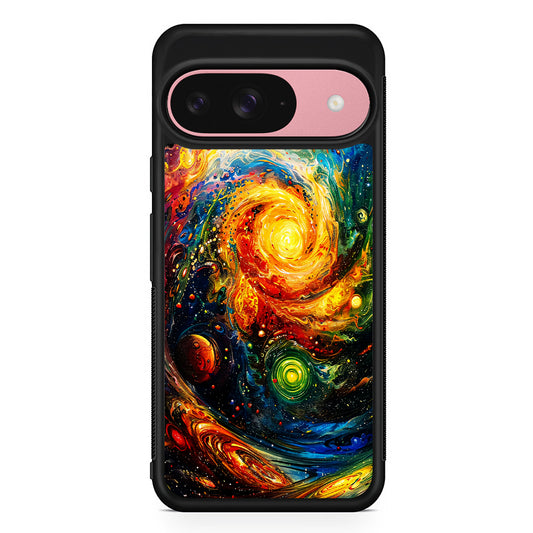 Cosmic Space World of Planets Google Pixel 9 Case | Google Pixel 9 Protective Rubber Case