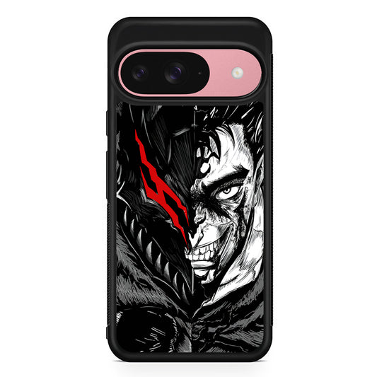 Guts Berserk Face Google Pixel 9 Case | Google Pixel 9 Protective Rubber Case