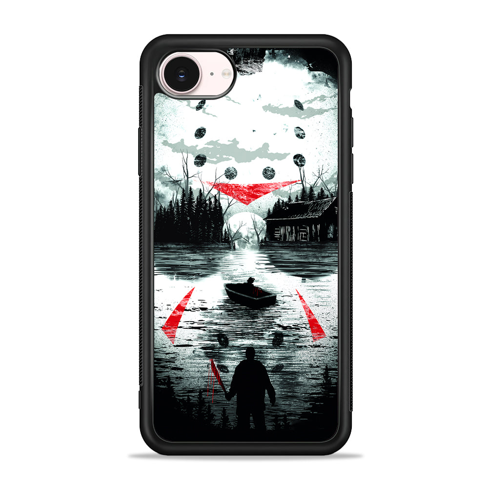 Friday the 13th Silhouette Mask iPhone 17e Case - Silicone Case