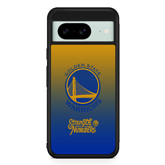 NBA Golden State Warriors Gradient Google Pixel 8 Case | Durable Protective Cover for Google Pixel 8