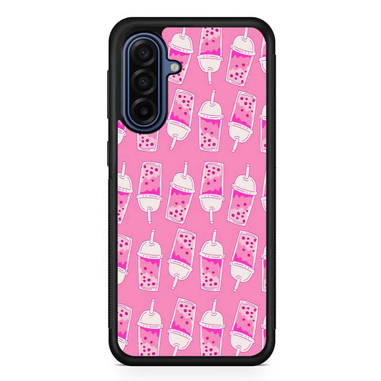 Bubble Tea Pink Pattern Samsung Galaxy A17 Case | Slim Protective Phone Cover