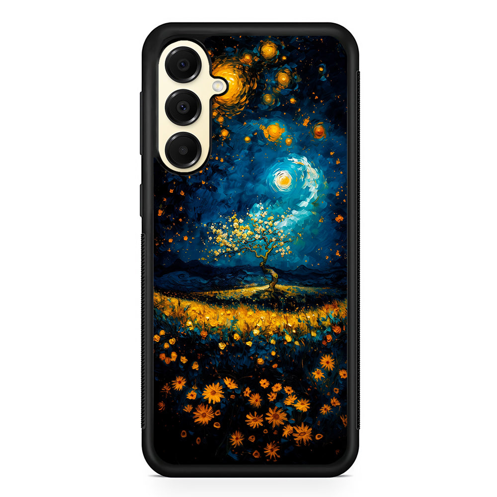Starry Night Blossoms Painting Samsung Galaxy A16 Case | Slim Rubber Samsung Galaxy A16 Case