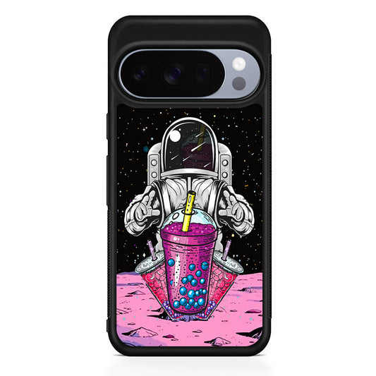 Astronaut and Bubble Ice Google Pixel 10 Pro Case | Slim Google Pixel 10 Pro Rubber Case
