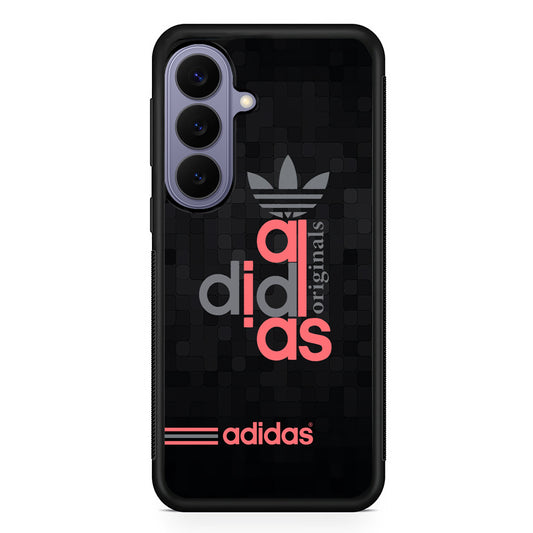 Adidas Original All Black Samsung Galaxy S26 Case | Slim Protective Rubber Case for Samsung S26