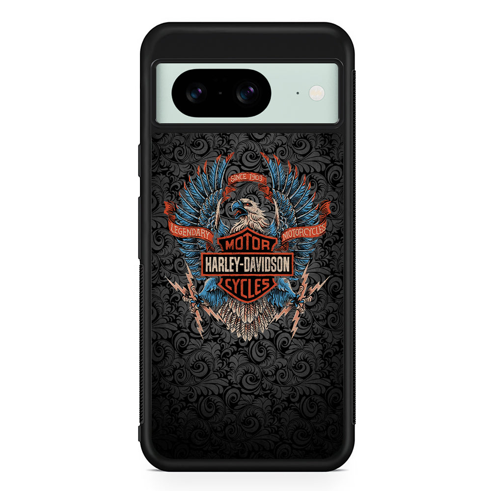 Harley Davidson Eagle Energy Google Pixel 8 Case | Slim Rubber Case for Google Pixel 8