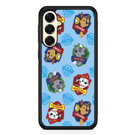 Paw Patrol Blue Background Samsung Galaxy A16 Case | Slim Rubber Samsung Galaxy A16 Case