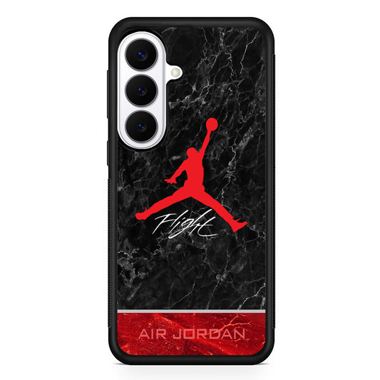 Air Jordan Flight Black Marble Samsung Galaxy S26 Plus Case | Lightweight Protective Cover for Galaxy S26 Plus