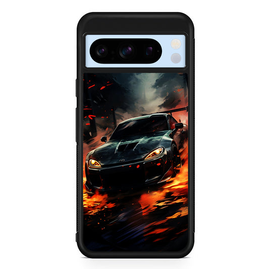 Sport Car Drift Smoke Google Pixel 8 Pro Case | Slim Rubber Case for Google Pixel 8 Pro