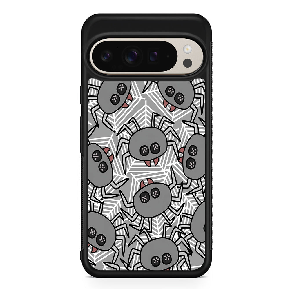Spidersweb Cartoon Google Pixel 9 Pro Case | Slim Protective Cover