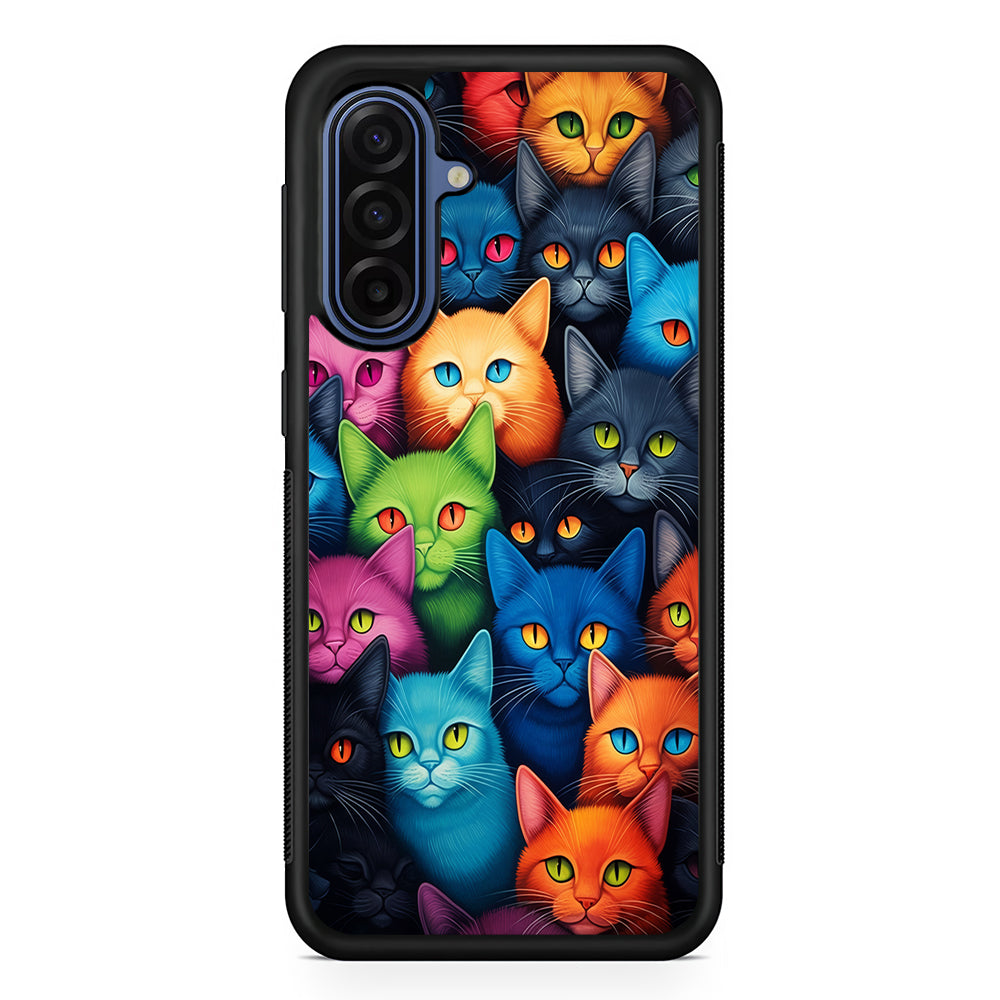 Collection of Colorful Cats Samsung Galaxy A17 Case | Slim Protective Phone Cover