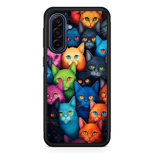 Collection of Colorful Cats Samsung Galaxy A17 Case | Slim Protective Phone Cover
