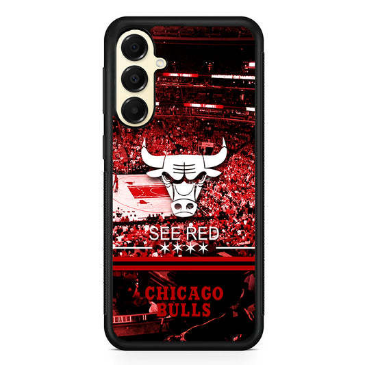 NBA Chicago Bulls See Red Samsung Galaxy A16 Case | Slim Rubber Samsung Galaxy A16 Case
