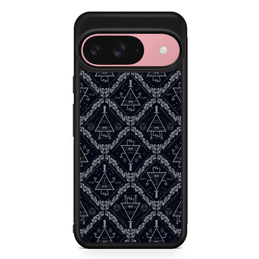Bill Cipher Gravity Falls Pattern Google Pixel 9 Case | Google Pixel 9 Protective Rubber Case