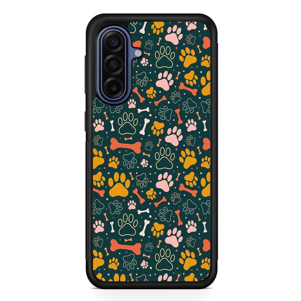 Dog Tracks and Bones Samsung Galaxy A17 Case | Slim Protective Phone Cover