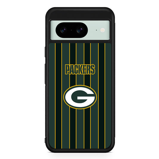 NFL Green Bay Packers Yellow Line Google Pixel 8 Case | Durable Protective Cover for Google Pixel 8