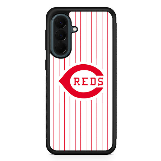 MLB Cincinnati Reds Team Samsung Galaxy A37 Case | Samsung Galaxy A37 Rubber Phone Case