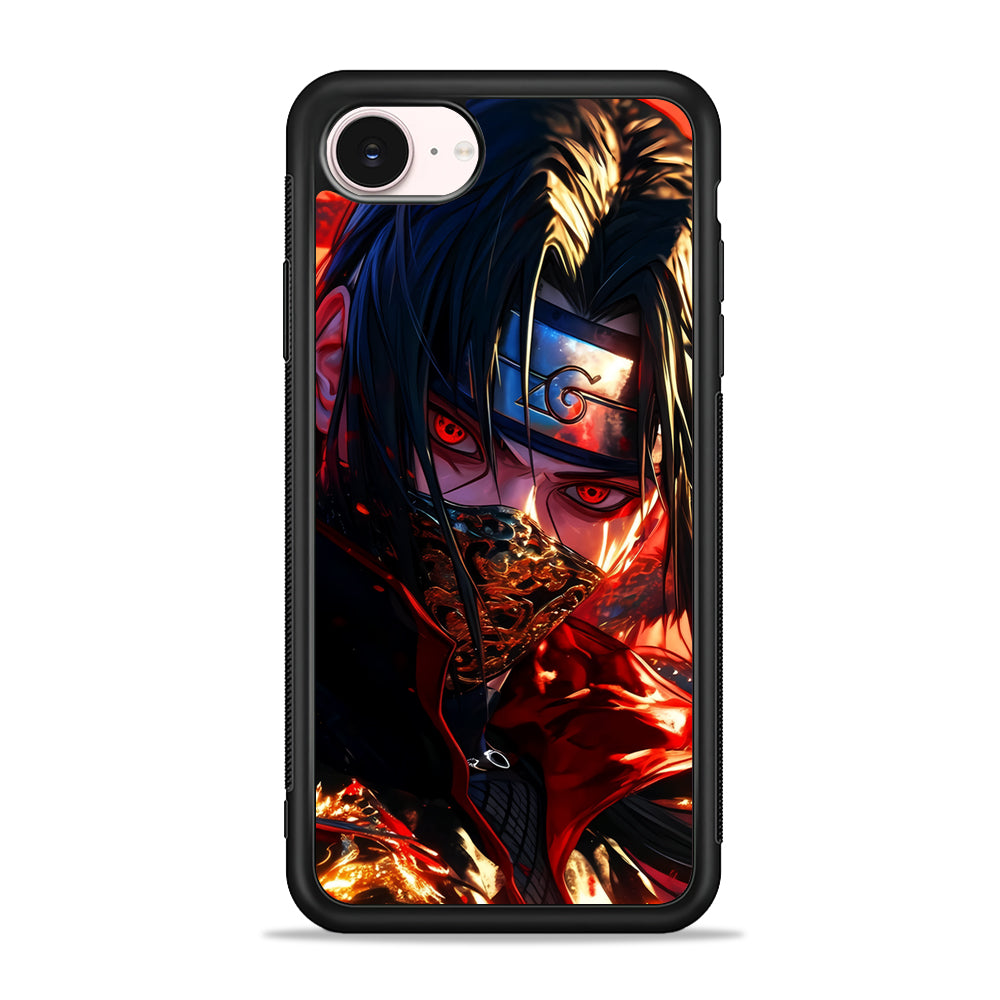 Itachi Uchiha Using a Mask iPhone 17e Case - Silicone Case