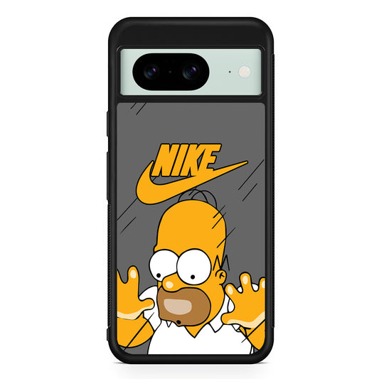 Nike Homer Simpson Character Google Pixel 8 Case | Slim Rubber Case for Google Pixel 8