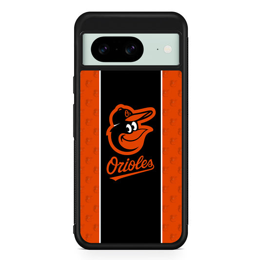 MLB Baltimore Orioles Team Google Pixel 8 Case | Durable Protective Cover for Google Pixel 8