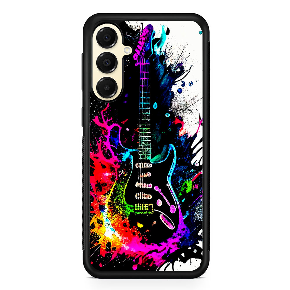 Guitar Art Explosion Samsung Galaxy A16 Case | Slim Rubber Samsung Galaxy A16 Case