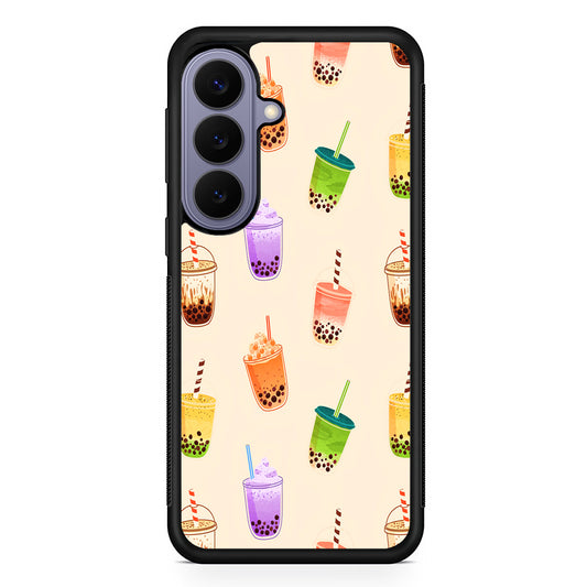 Bubble Tea Cups Colorful Samsung Galaxy S26 Case | Durable Rubber Case for Samsung Galaxy S26