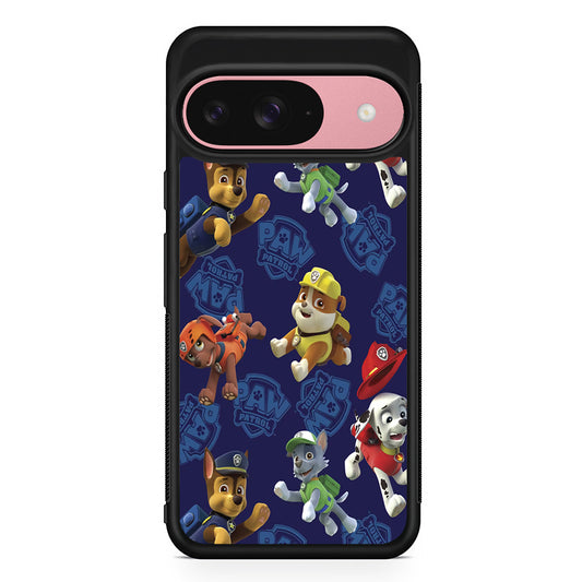 Paw Patrol Navy Background Google Pixel 9 Case | Google Pixel 9 Protective Rubber Case