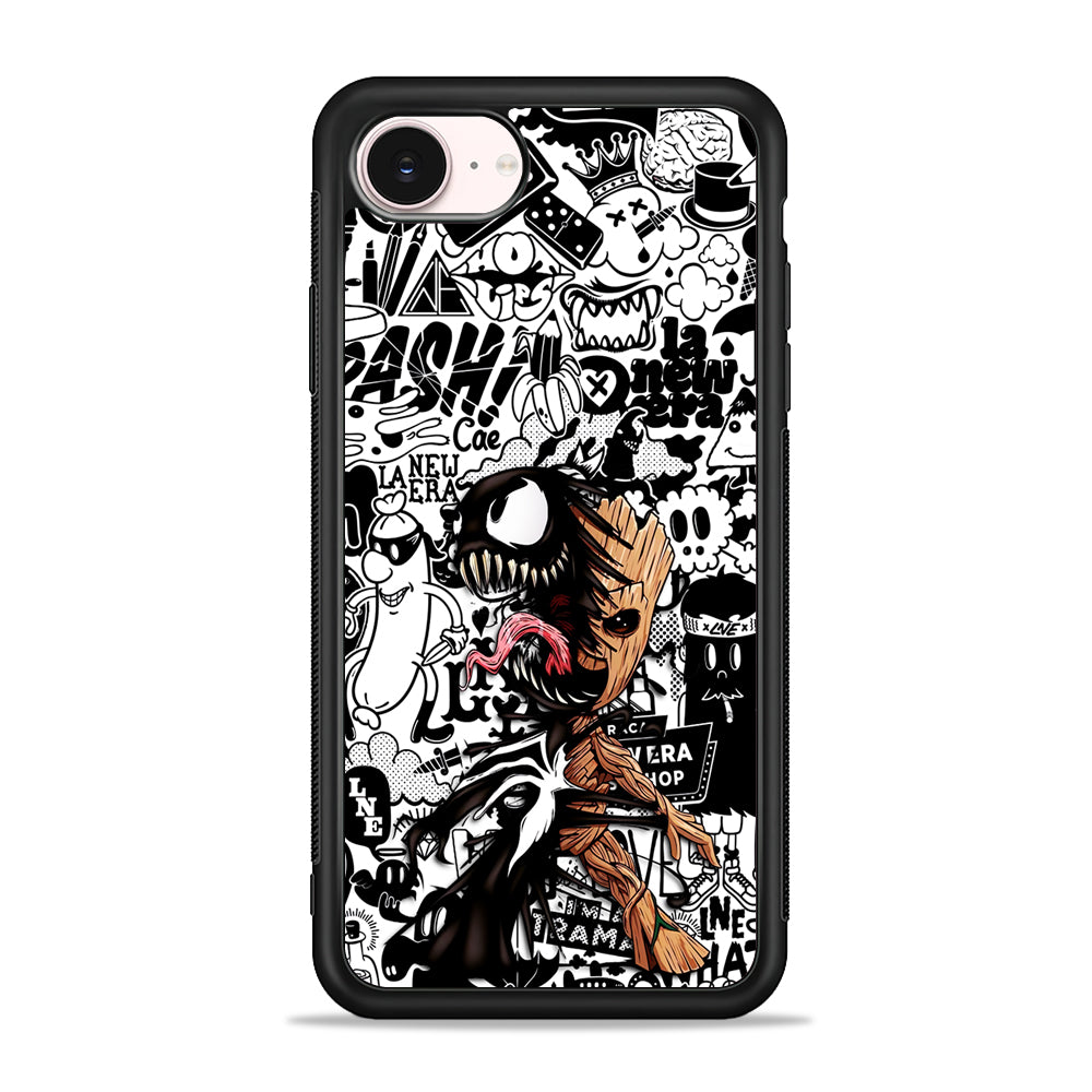 Groot x Venom Fusion Mode iPhone 17e Case - Silicone Case