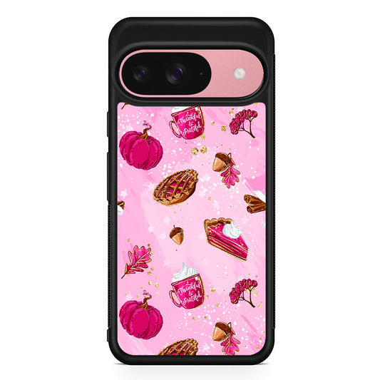 Thanksgiving Pink Aesthetic Google Pixel 9 Case | Google Pixel 9 Protective Rubber Case
