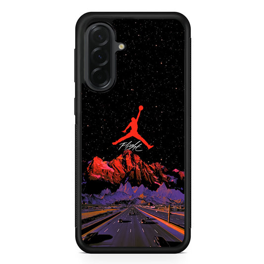 Air Jordan Night Road Landscape Samsung Galaxy A36 Case | Slim Samsung Galaxy A36 Protective Case