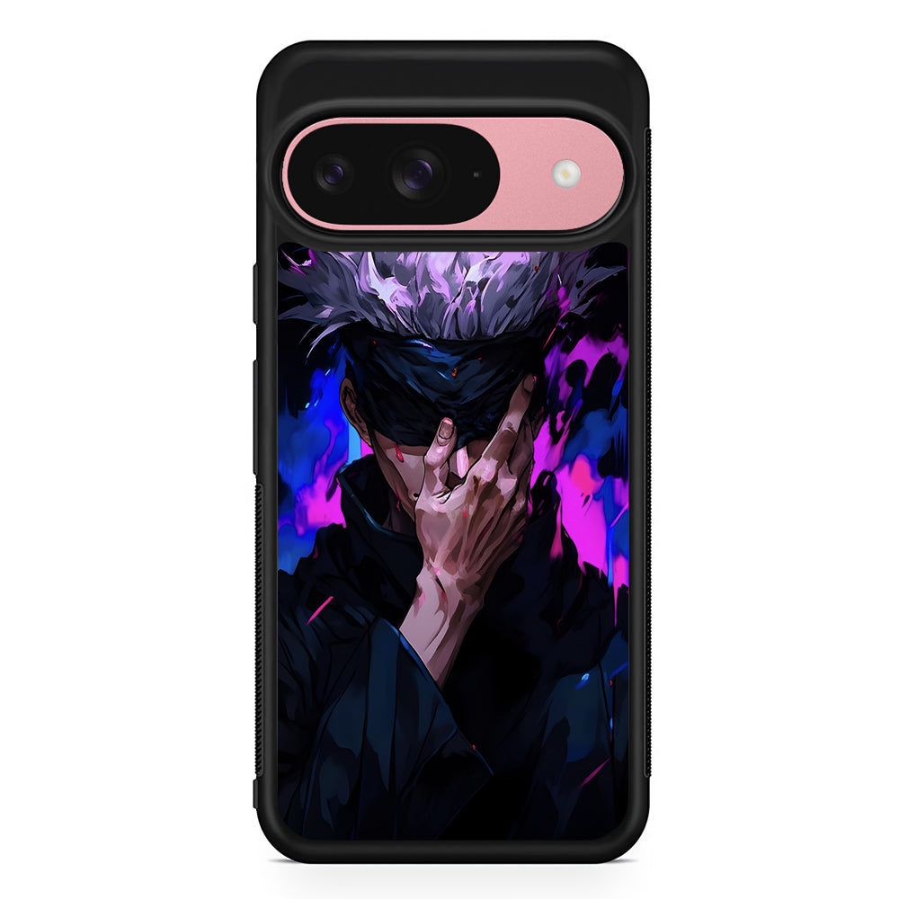 Jujutsu Kaisen Satoru Gojo Art Google Pixel 9 Case | Google Pixel 9 Protective Rubber Case