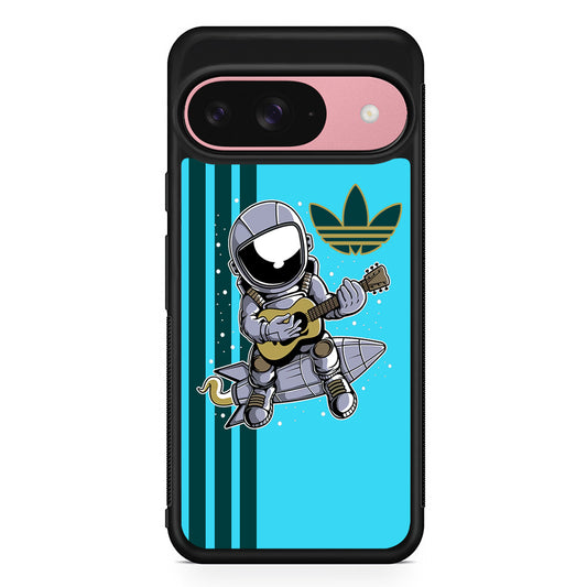 Adidas Astronaut Guitar Google Pixel 9 Case | Google Pixel 9 Protective Rubber Case
