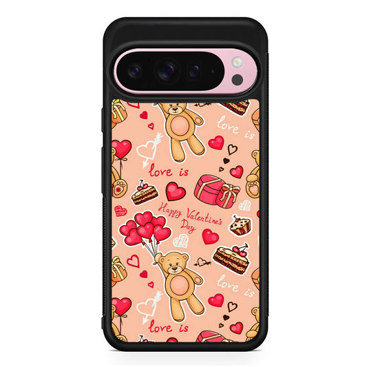Valentine’s Day with Teddy Bears Google Pixel 9 Pro XL Case | Protective Cover
