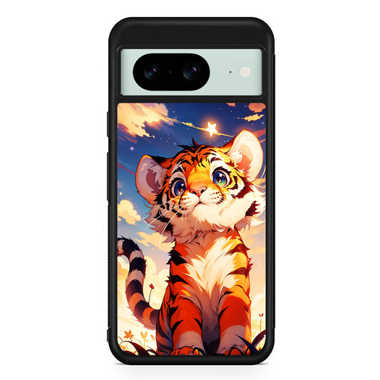 Cute Little Tiger in The Forest Google Pixel 8 Case | Durable Protective Cover for Google Pixel 8