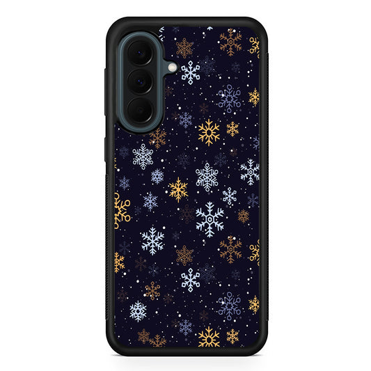 Dark Blue Yellow Winter Samsung Galaxy A37 Case | Samsung Galaxy A37 Rubber Phone Case