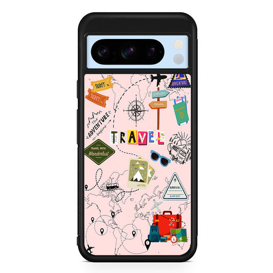 Travel and Adventure Tourism Google Pixel 8 Pro Case | Slim Rubber Case for Google Pixel 8 Pro