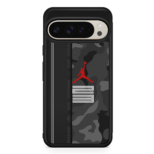Air Jordan Emblem on Leather Google Pixel 9 Pro Case | Slim Protective Cover