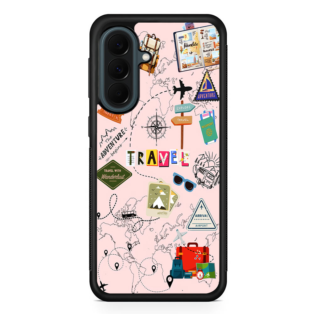 Travel and Adventure Tourism Samsung Galaxy A37 Case | Samsung Galaxy A37 Rubber Phone Case