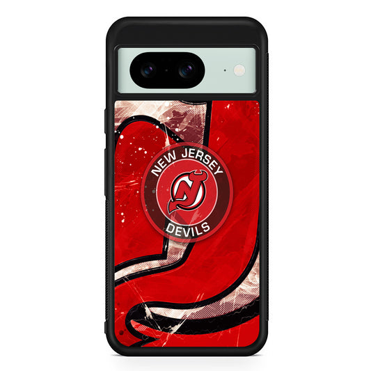 NHL New Jersey Devils The Red Google Pixel 8 Case | Durable Protective Cover for Google Pixel 8