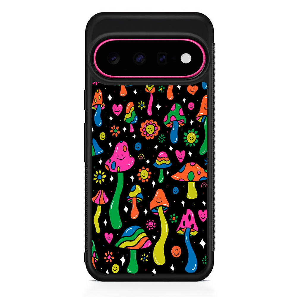 Various Mushrooms Smile Colorful Google Pixel 11 Case | Slim Shockproof Cover