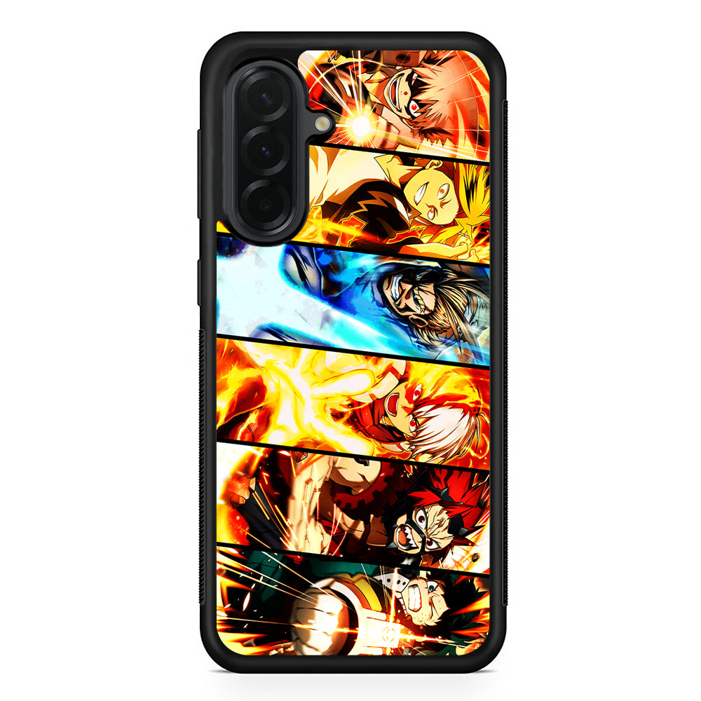 My Hero Academia All Characters Samsung Galaxy A36 Case | Protective Rubber Cover