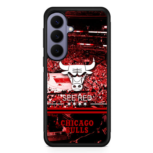 NBA Chicago Bulls See Red Samsung Galaxy S26 Case | Durable Rubber Case for Samsung Galaxy S26