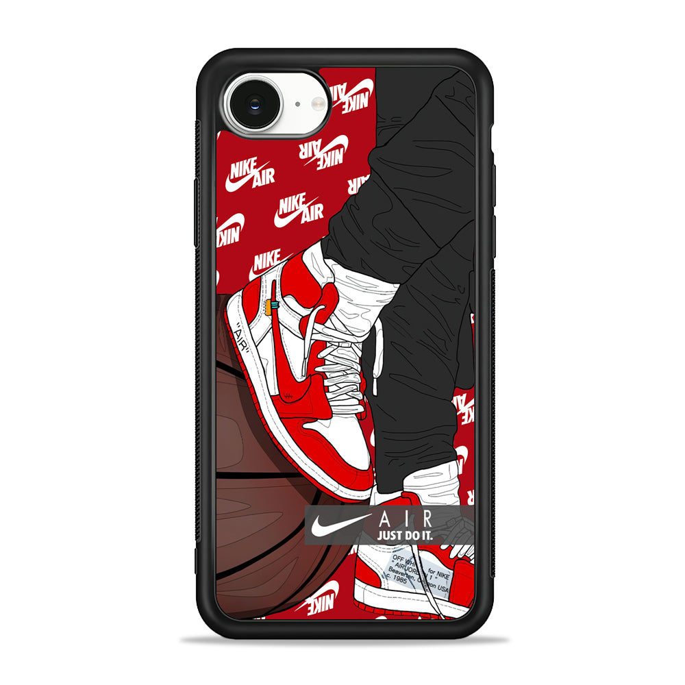 Nike Shiny Red Lava iPhone 16e Case - Slim Silicone Case