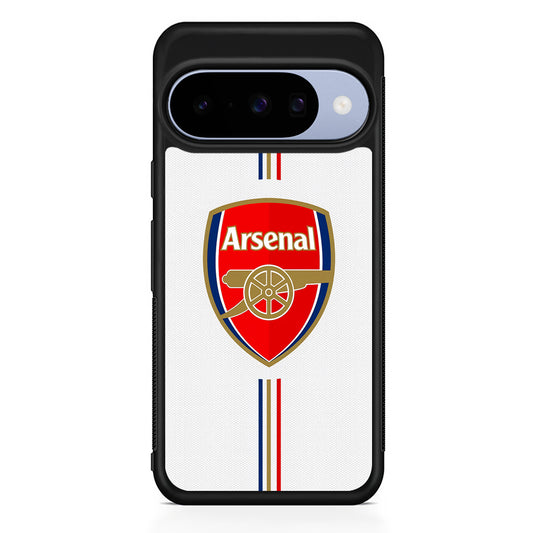 Arsenal Emblem Stripe Line Google Pixel 10 Case | Google Pixel 10 Rubber Protective Case