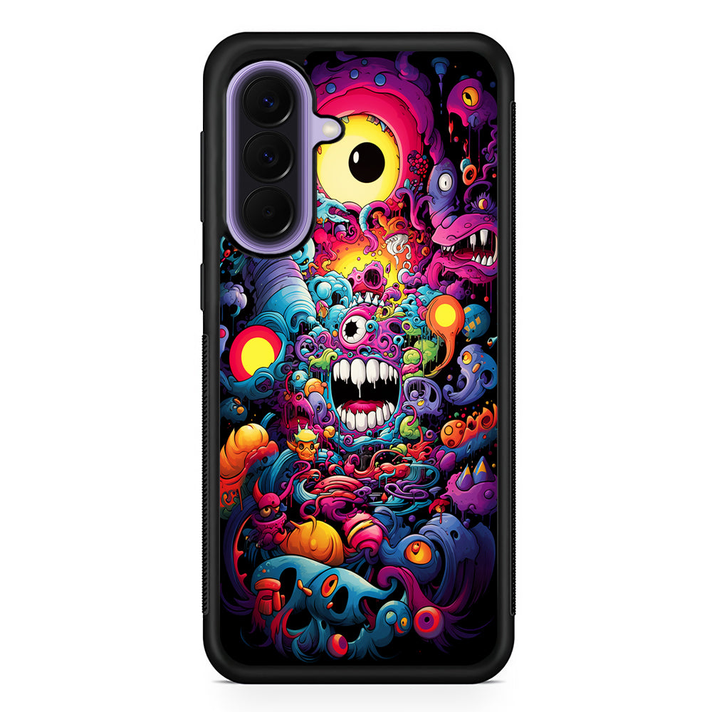 One Eyed Monster Doodle Art Samsung Galaxy A57 Case | Slim Samsung Galaxy A57 Rubber Case