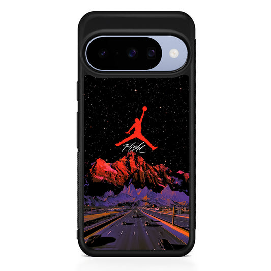 Air Jordan Night Road Landscape Google Pixel 10 Case | Google Pixel 10 Rubber Protective Case
