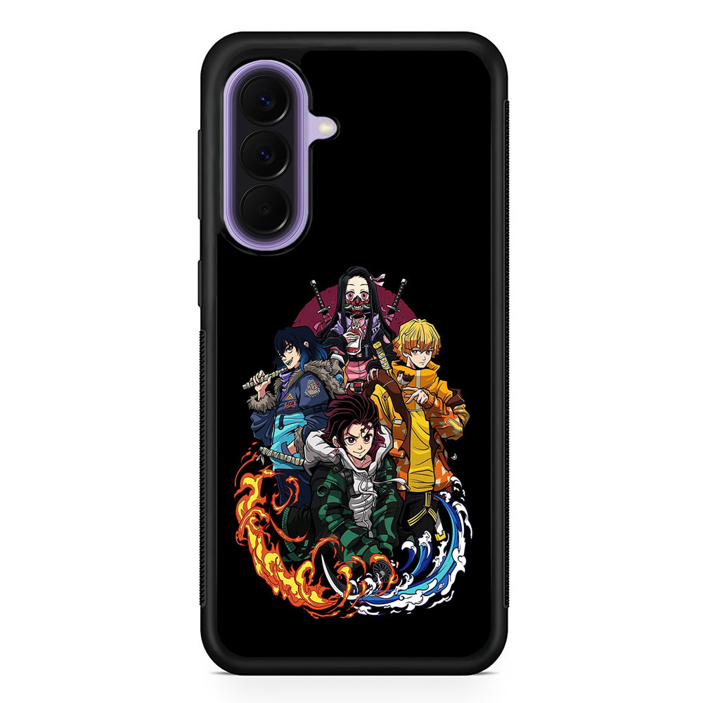 Demon Slayer Hoodie Style Samsung Galaxy A57 Case | Slim Samsung Galaxy A57 Rubber Case