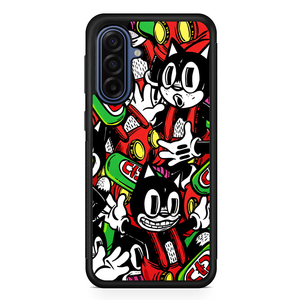Felix The Cat Club Party Samsung Galaxy A17 Case | Slim Protective Phone Cover