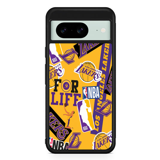 NBA Los Angeles Lakers Pride Google Pixel 8 Case | Durable Protective Cover for Google Pixel 8