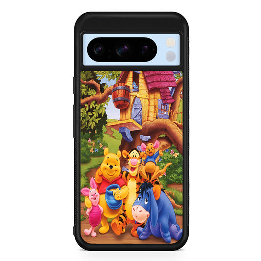 Winnie The Pooh Family Character Google Pixel 8 Pro Case | Slim Rubber Case for Google Pixel 8 Pro